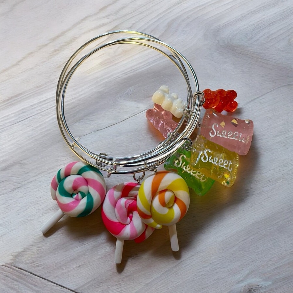Silver Candy Charm Bracelets 🍬